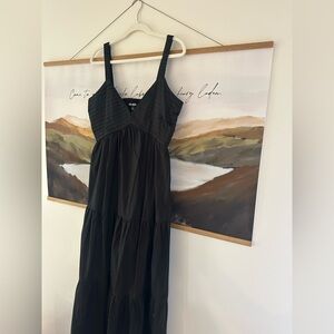 Steve Madden size L tiered cotton black dress